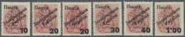 Carpathian Ukraine: 1945, Hungarian Postage Dues, 10 On 2f, 20 On 8f, 20 On 10 F - Oekraïne