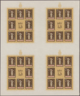 Croatia: 1944, War Relief, Complete Set Of Four Values In Cross Gutter Sheets Of - Croatia