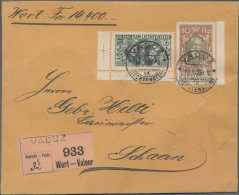 Liechtenstein: 1928, 10 Rp. U. 5 Fr. 70.Jahrestag Der Thronbesteigung Auf Wertbr - Lettres & Documents