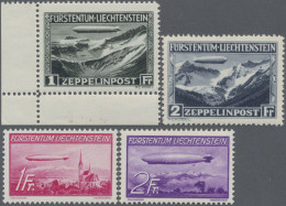 Liechtenstein: 1931/1936 Vier Zeppelinmarken Der Zwei Ausgaben Postfrisch, Dabei - Unused Stamps