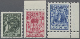 Liechtenstein: 1932, 10- 30 Rp. Jugendfürsorge Mit 3 Verschiedenen Plattenfehler - Unused Stamps