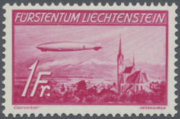 Liechtenstein: 1936, 1 Fr. Zeppelin Mit PF "roter Fleck Im Zeppelin" , Postfrisc - Unused Stamps