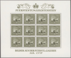 Liechtenstein: 1951, 10 Rp. - 40 Rp. Gemälde II Komplett In 3 Postfrischen Klein - Unused Stamps