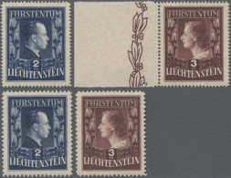 Liechtenstein: 1951, 2 U. 3 Fr. Fürstenpaar In Beiden Zähnungen, Postfrisch, All - Unused Stamps