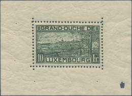 Luxembourg: 1923, Princess Souvenir Sheet, Mint Original Gum With Usual Irregula - Other & Unclassified