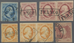 Netherlands: 1852 First Issue Three Singles Plus Pairs Of 10c. And 15c., Plus Du - Otros & Sin Clasificación