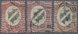 Nordingermanland: 1920 Three Top Values 1m., 5m. And 10m. Each With "KIRJASALO 2 - Emisiones Locales