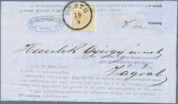 Österreich: 1850, 1 Kr. Ockergelb, Voll- Bis Breitrandiges Prachtstück, Als Einz - Storia Postale