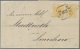 Österreich: 1850, 1 Kr. Ockergelb, Handpapier, Type I Mit Doppelseitigem Druck ( - Storia Postale