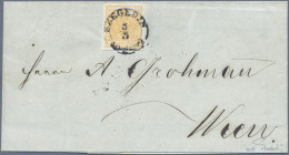 Österreich: 1850, 1 Kr. Orange, Type III, Breitrandiges Kabinettstück, Als Einze - Storia Postale