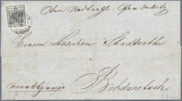 Österreich: 1850, 2 Kr. Schwarz, Type Ib, Luxusstück Als Einzelfrankatur Auf Ort - Lettres & Documents