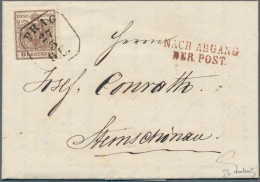 Österreich: 1850, 6 Kr. Rotbraun, Handpapier, Type Ib, Noch Voll- Bis Breitrandi - Cartas & Documentos