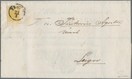 Österreich: 1854, 1 Kr. Dunkelgelb, Type III, Frisches Prachtstück Als Einzelfra - Lettres & Documents