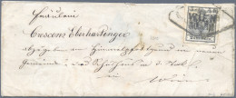 Österreich: 1854, 2 Kr. Schwarz, Type III, Breitrandiges Kabinettstück Als Einze - Briefe U. Dokumente