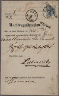 Österreich: 1854, 9 Kr. Tiefdunkelblau, Maschinenpapier, Type III, Frankiert Auf - Covers & Documents