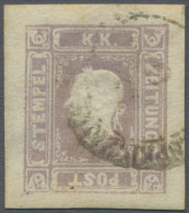 Österreich: 1859, Zeitungsmarke, 1.05 Kr. Graulila, Mit Teilabschlag Der Zeitung - Used Stamps