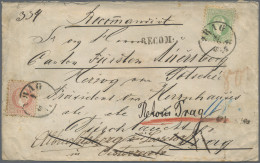 Österreich: 1867, Franz-Joseph, 3 Kr. Und 5 Kr. Auf Reco-Ortsbrief Von Prag, Wei - Covers & Documents