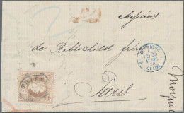 Österreich: 1867, Franz-Joseph, 50 Kr. Rötlichbraun, Type I, Portogerechte Einze - Brieven En Documenten