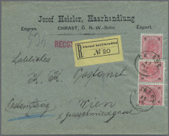 Österreich: 1890, Zwei Private Postaufträge Ab "Chrast Bei Chrudim" Und "Belohra - Lettres & Documents