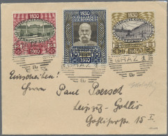 Österreich: 1910, 80. Geburtstag Franz-Joseph, Kpl. Auf 5 Sammlerbriefen, Höchst - Brieven En Documenten