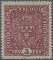 Österreich: 1916, Wappen, 3 Kr., Type II, Postfrisch, Foto-Befund Steiner (2013) - Ongebruikt