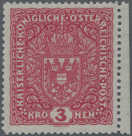 Österreich: 1917, Wappen, 3 Kr., Type II, Postfrisches Rechtes Randstück (die Kl - Neufs