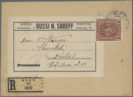 Österreich: 1922, Frauenkopf, 10000 Kr. Schwarzbraunorange, Als Seltene Einzelfr - Briefe U. Dokumente