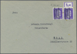 Österreich: 1945, Grazer Aufdruck, 6 Pfg., Mehrfachfrankatur Von Zwei Exemplaren - Covers & Documents