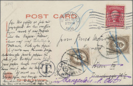 Österreich - Portomarken: 1906/1907, Incoming Mail USA, Zwei Belege Mit Irrtümli - Impuestos