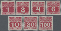 Österreich - Portomarken: 1909, 1-100 H., Dünnes Papier, Kpl., Postfrisch, Mi 50 - Postage Due