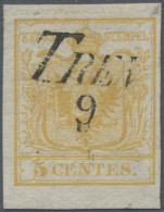 Österreich - Lombardei Und Venetien: 1850, 5 Cent. Zitronengelb, Erstdruck, Type - Lombardo-Veneto