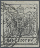 Österreich - Lombardei Und Venetien: 1850, 10 Cent. Grau, Type Ib, Voll- Bis Bre - Lombardo-Veneto