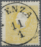 Österreich - Lombardei Und Venetien: 1858, 2 So. Gelb, Type I, K 1 VICENZA, Prac - Lombardo-Veneto