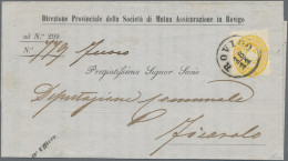 Österreich - Lombardei Und Venetien: 1863, 2 So. Gelb, Als Einzelfrankatur Auf K - Lombardy-Venetia