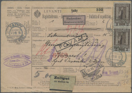 Österreichische Post In Der Levante: 1913, 5 Pia. Braun Auf Grau Im Senkrechten - Levante-Marken