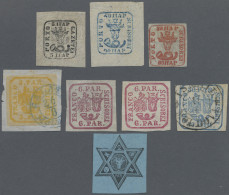 Romania: 1858-64 Complete Sets Of 1858 As Well As 1862-64 Issues, With The Three - Usado