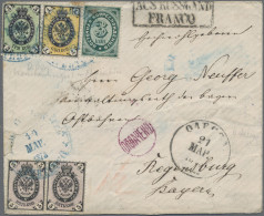 Russian Post In The Levante: 1873 Cover From Constantinople To Regensburg, Germa - Levant