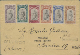 San Marino: 1918/1925, Three Letters From San Marino To Switzerland, Two Of Them - Covers & Documents