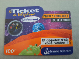 FRANCE/FRANKRIJK   TICKET 100 FRANC/ UNIVERSAL    PREPAID  USED    ** 15313** - Nachladekarten (Handy/SIM)