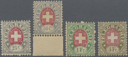 Schweiz - Telegrafenmarken: 1868 Telegraphenmarken Zu 25 C., 50 C., 1 Fr. Und 3 - Telegraafzegels