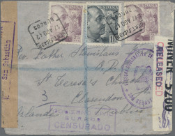 Spain: 1942 Censored Cover From Burgos To Dublin, Ireland Via San Sebastian & Ma - Covers & Documents