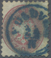 Hungary - Post Marks: Földvár, Blue C.d.s On Austria 5kr. Red, Müller 3601/a, 12 - Postmark Collection