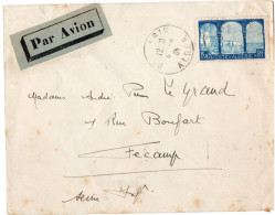 Lettre Par Avion Adressée à FECAMP - Airmail