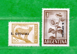 (Mn.1 ) Argentina - ** 1959- S.OFICIAL - PUMA - Tournesol.  Yvert  383-386A.  MNH** - Oficiales