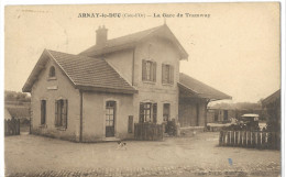 21    ARNAY - LE  DUC  LA  GARE  DU  TRAMWAY - Arnay Le Duc