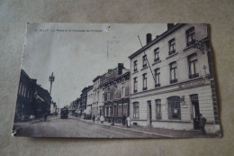 Belle Carte Ancienne, Gilly,chaussée De Câtelet Et La Poste,Tram,1924 - Charleroi