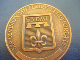 Médaille De Table /53° Division Militaire Territoriale/ 53 DMT/ /Bronze  /Vers 1980     MED470 - Frankreich
