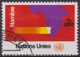 1973 UNO Genf ° Mi:NT-GE 34, Yt:NT-GE 34, Zum:NT-GE 34, Namibia, Landkarte Afrika Mit Namibia - Gebraucht