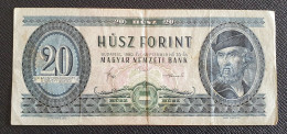 HUNGARY Banknote September 30, 1980 Magyar Nemzeti Bank 20 Forint P-169g Circulated + FREE GIFT - Hungary