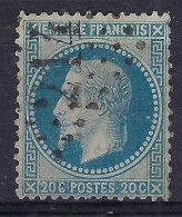 FRANCE Ca.1867: Le Y&T 29A Sup. Obl. GC 2145 (Lyon, Rhône, 1) - 1863-1870 Napoléon III Lauré